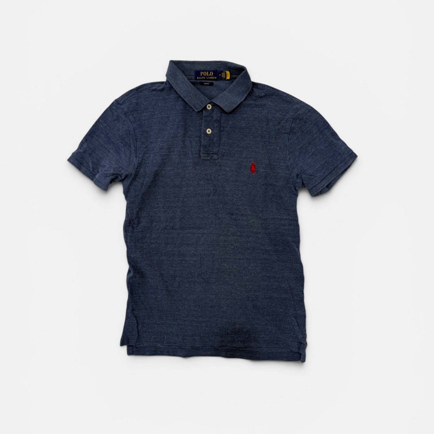 Polo Ralph Lauren Μπλε Μελανζέ Ανδρική Μπλούζα Polo με Κόκκινο Pony